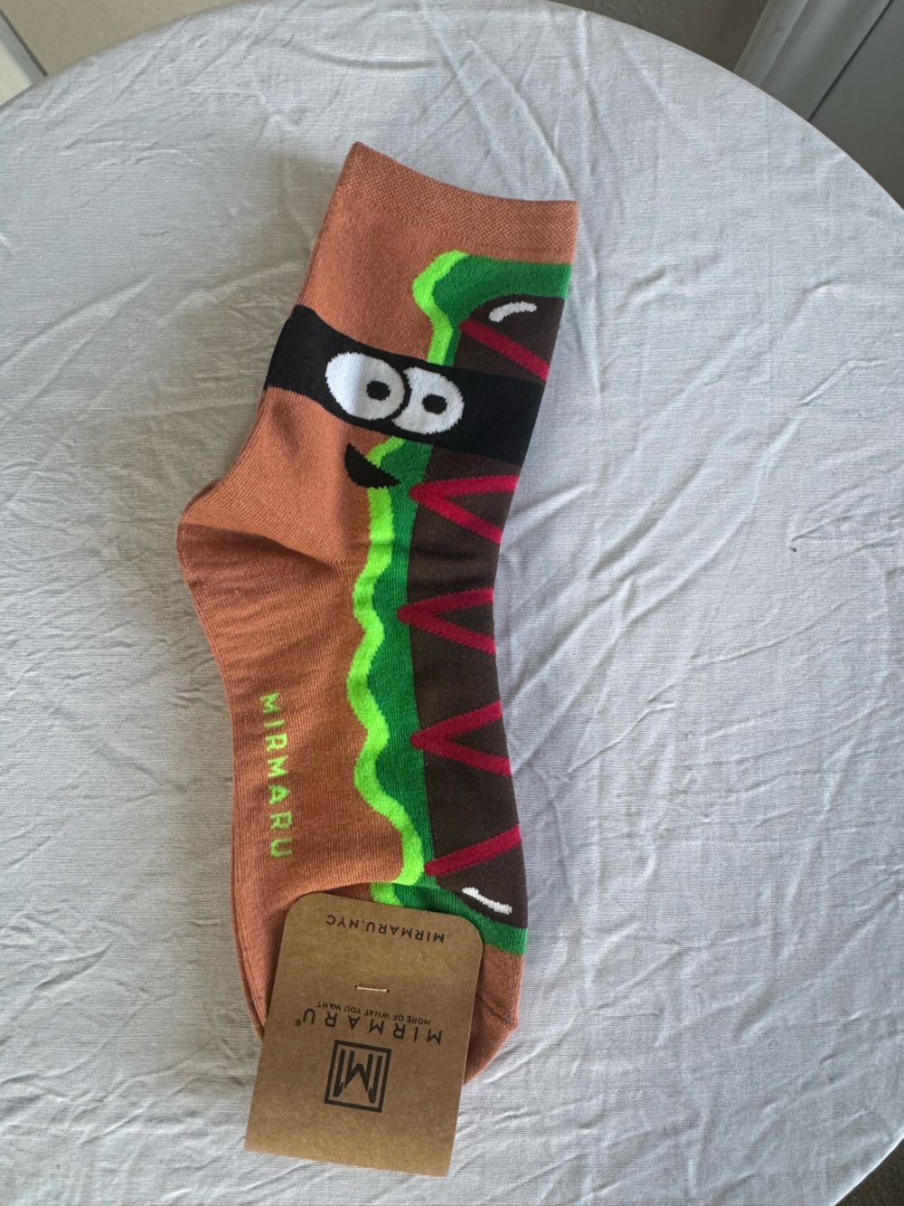 Brown & Green Hot Dog Novelty Men's Casual Socks